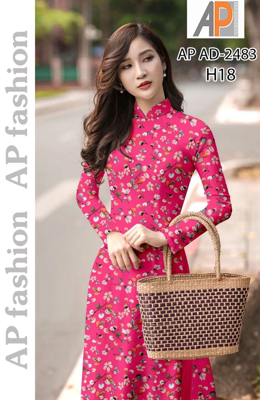 Vải áo dài hoa nhí