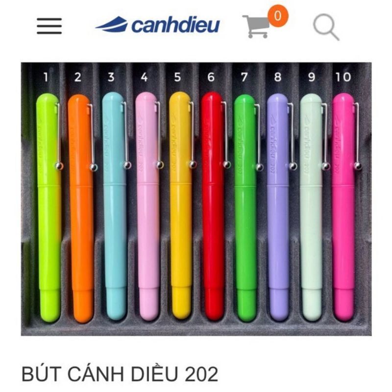 Bút máy Cánh Diều 202 loại vòng đệm⚡CAO CẤP ⚡ cho bé lớp 1 trở lên - bút luyện viết chữ đẹp bút mực