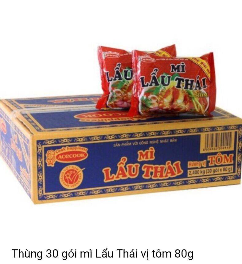mì lẩu Thái tôm Acecook thùng 30 gói