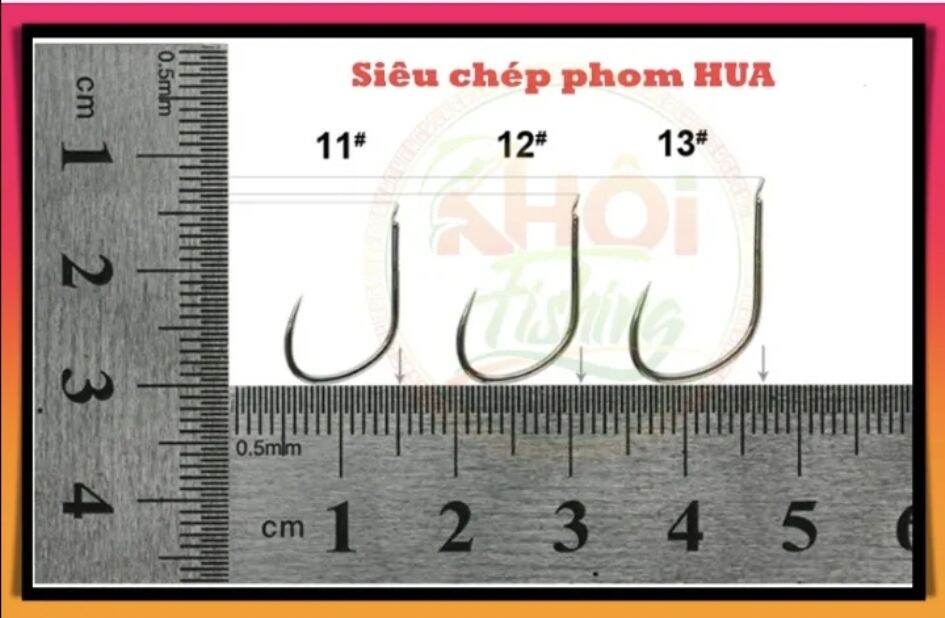 [Free Ship] Lưỡi câu chuyên chép dáng HUA không ngạnh siêu bén đễ đánh sốc-Khôi Fishing