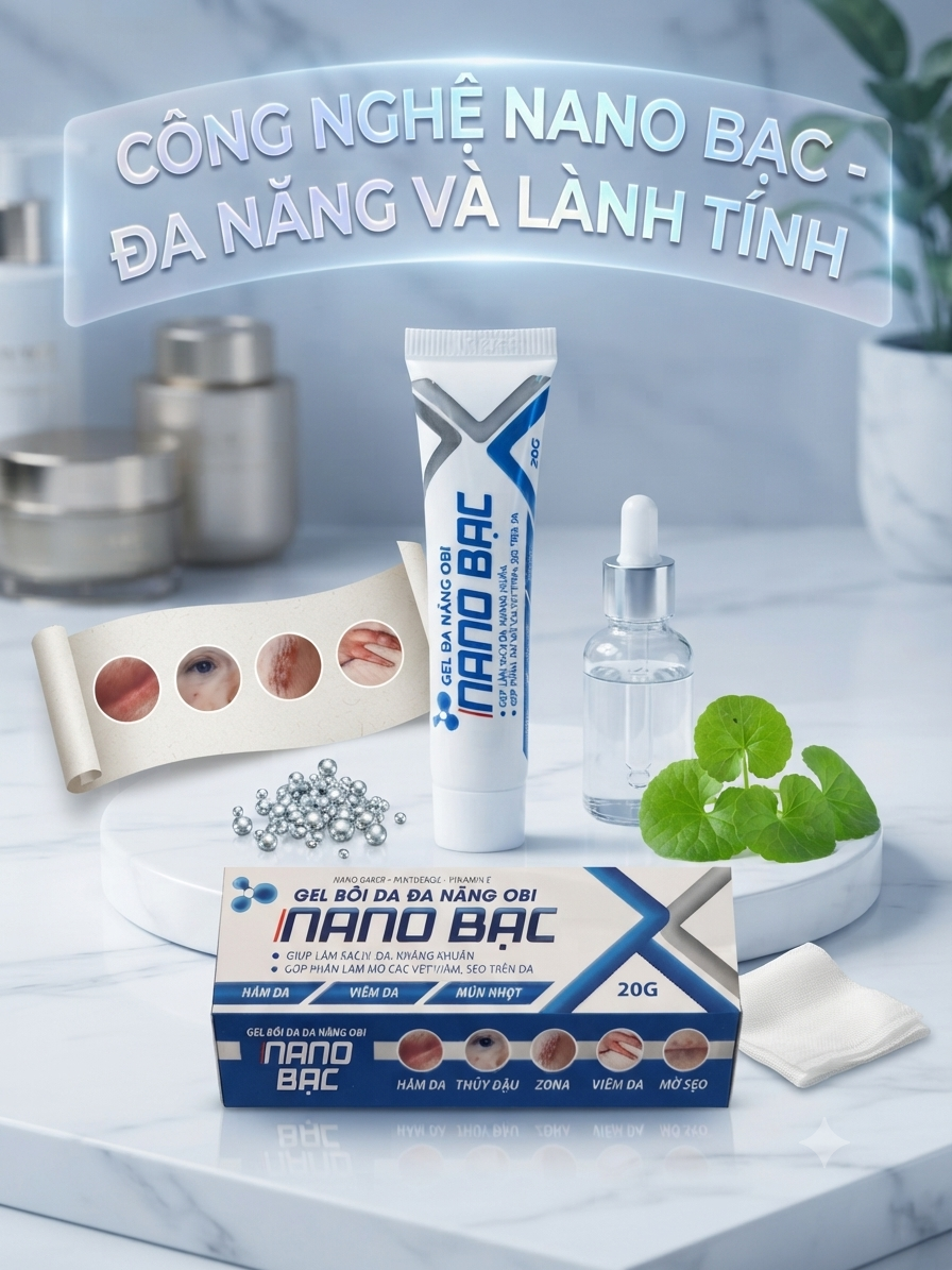 Gel đa năng Nano Bạc (Tuýp 20gr) - Công nghệ Nano bạc - Dưỡng da và lành vết thương