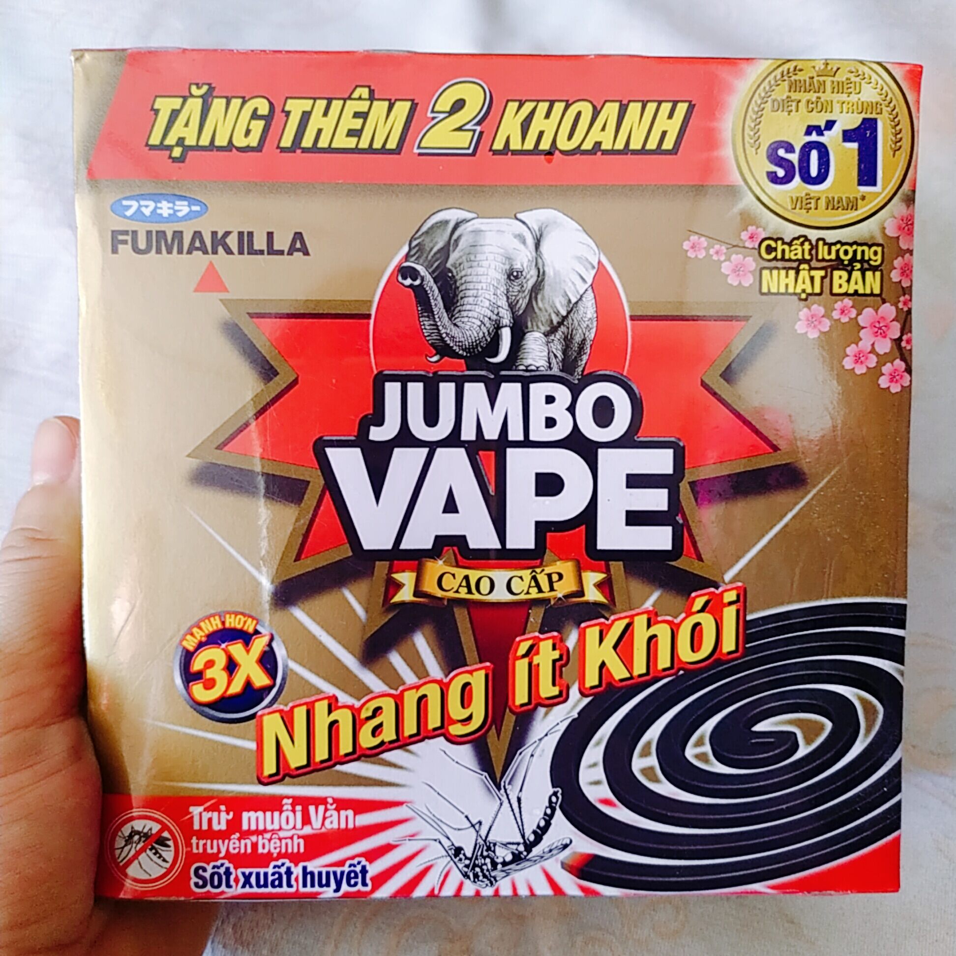 Nhang muỗi jumbo 222gam - hương muỗi jumbo