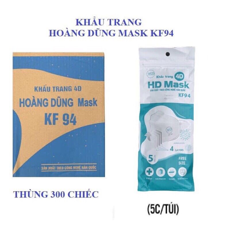 Thùng khẩu trang KF94 300 chiếc