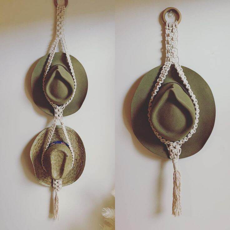 Dây macrame móc treo mũ hat hangers