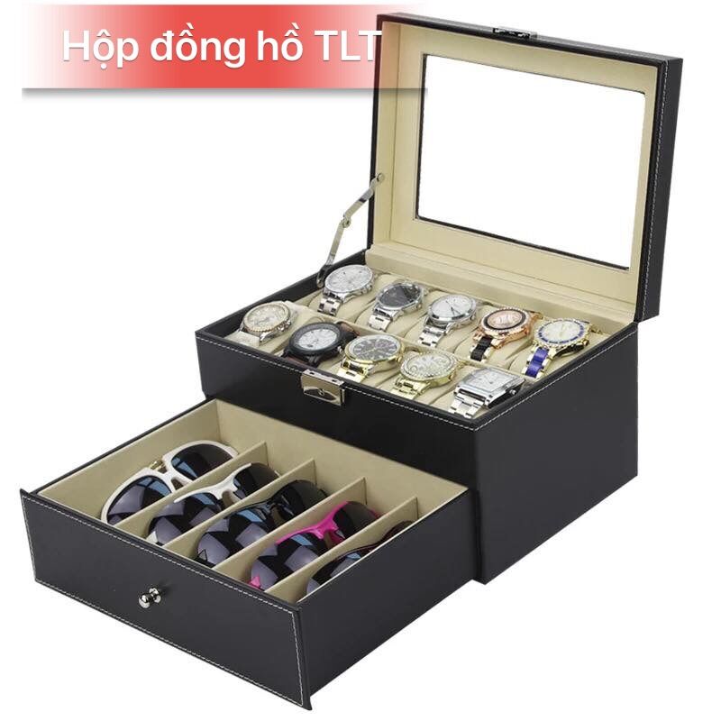 Hộp đựng đồng hồ và mắt kính 2 tầng