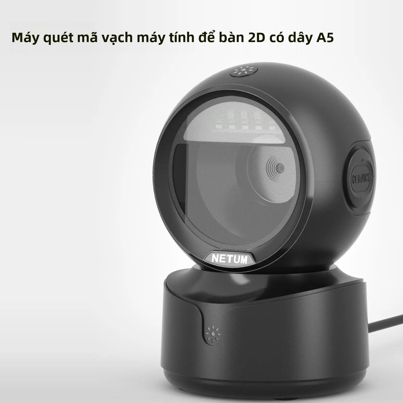 NETUM A5 2D Máy Quét Mã Vạch Để Bàn Đa Hướng Cầm Tay Có Dây USB Màn Hình Lớn 1D Mã QR Đọc A4 Quét Breadth