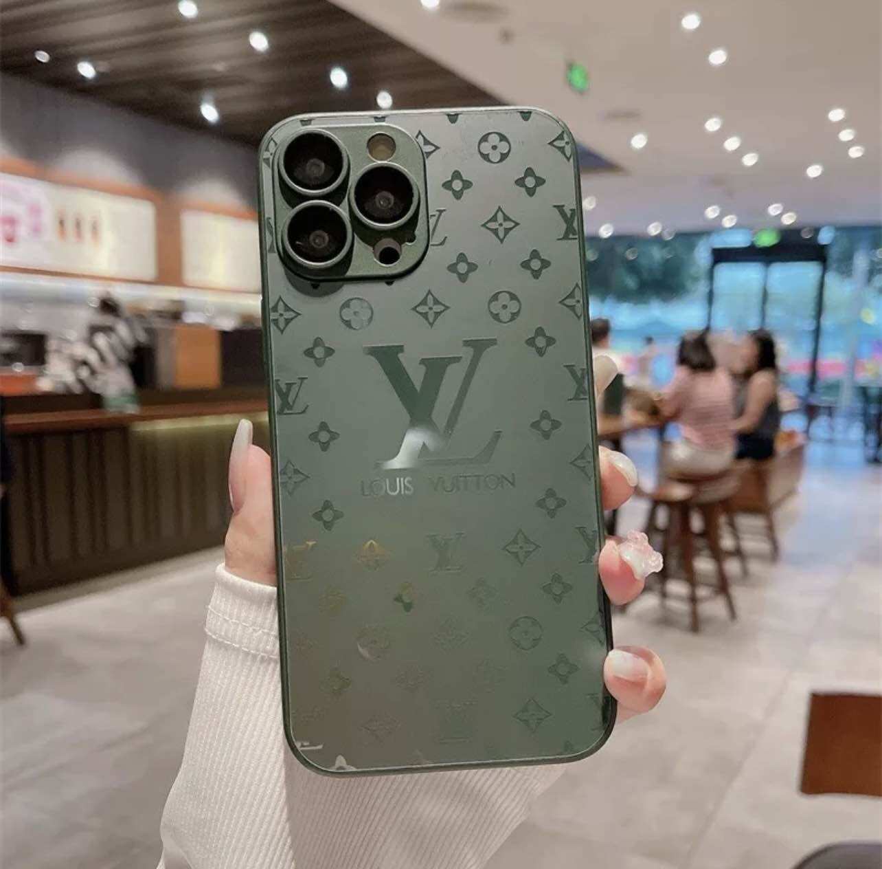 Ốp Viền Vuông Lv Ánh mờ Iphone 15 pro max/ ip14 pro max