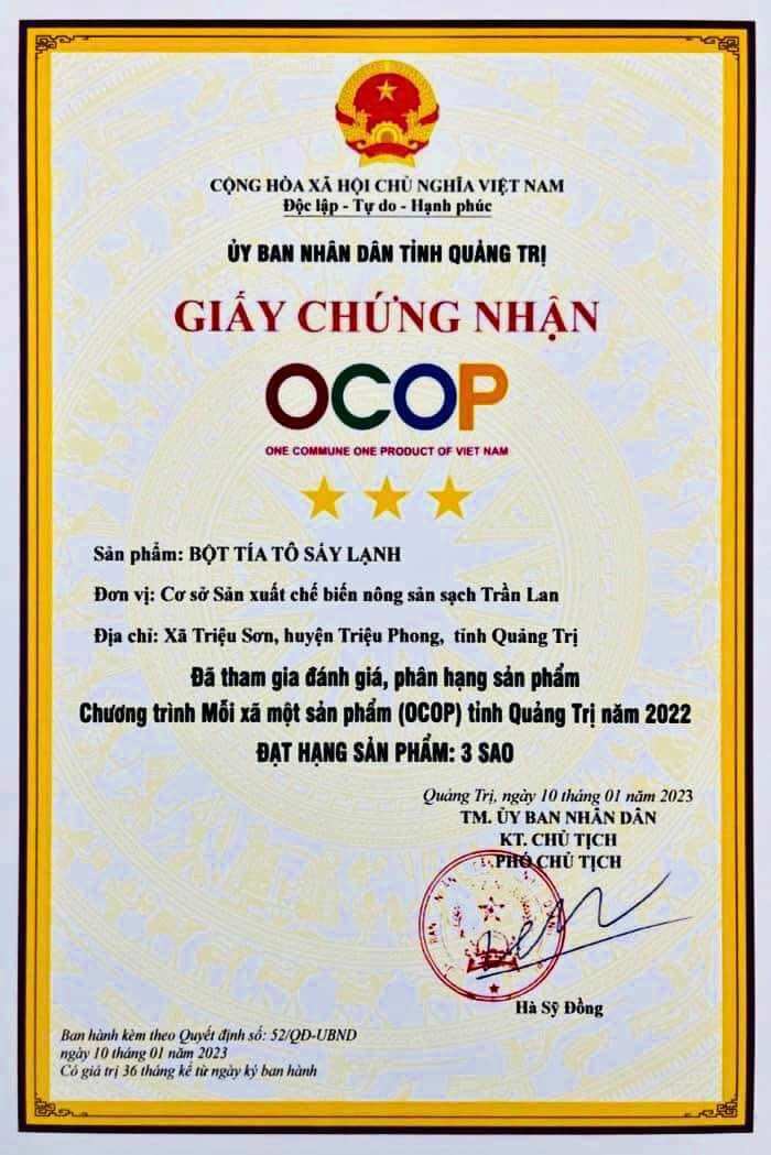 Bột lá tía tô sấy lạnh