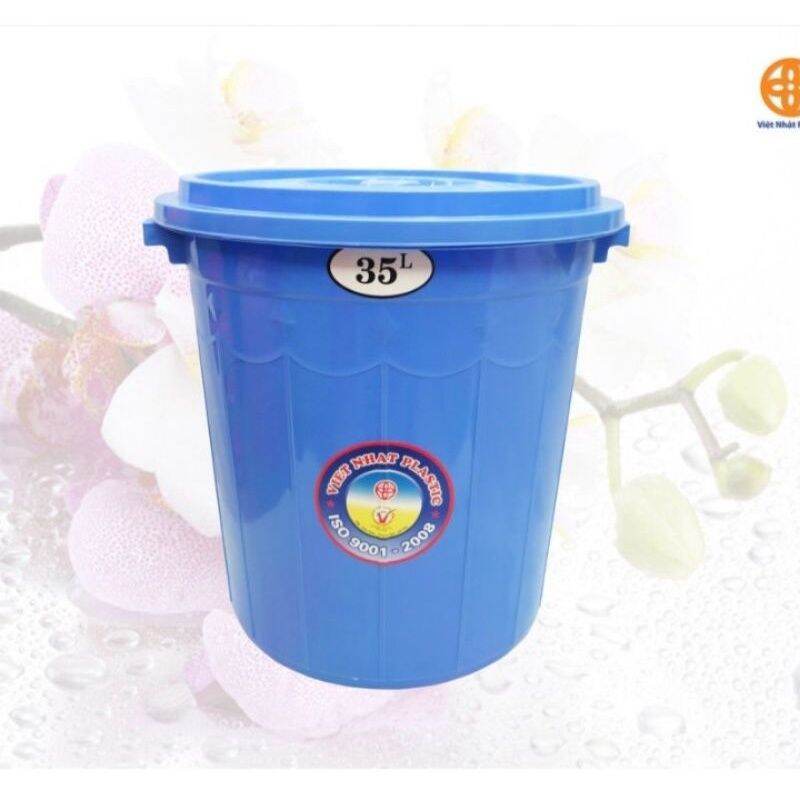 Thùng nhựa tròn có nắp Việt nhật các cỡ 80L/120L