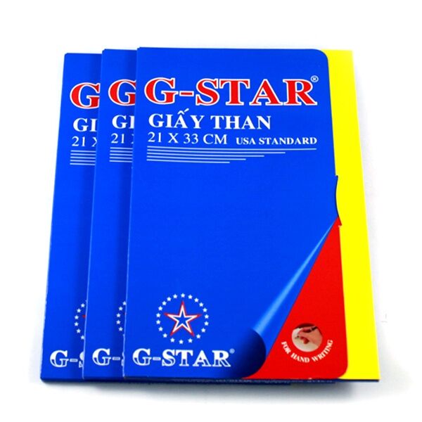 Xấp 100 tờ giấy than Thái Lan màu xanh hiệu G-star