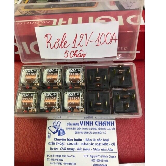 2 con rơle 12v 5 chân 100a