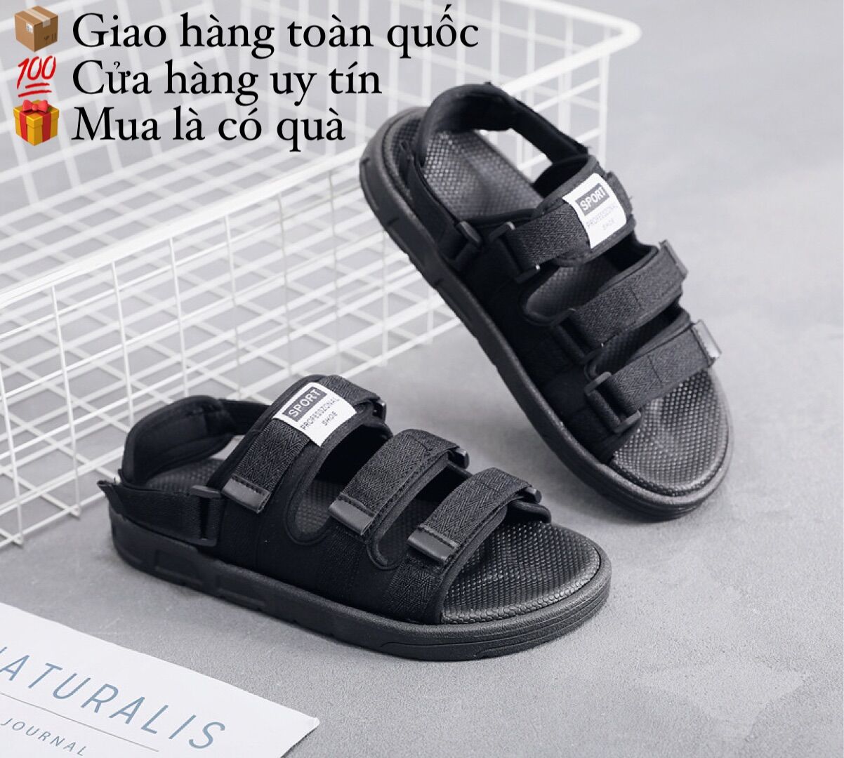 Sandal nữ nam 3 quai trơn cao cấp hothit Fullsize 35-44 - dép quai hậu học sinh mới về 2021