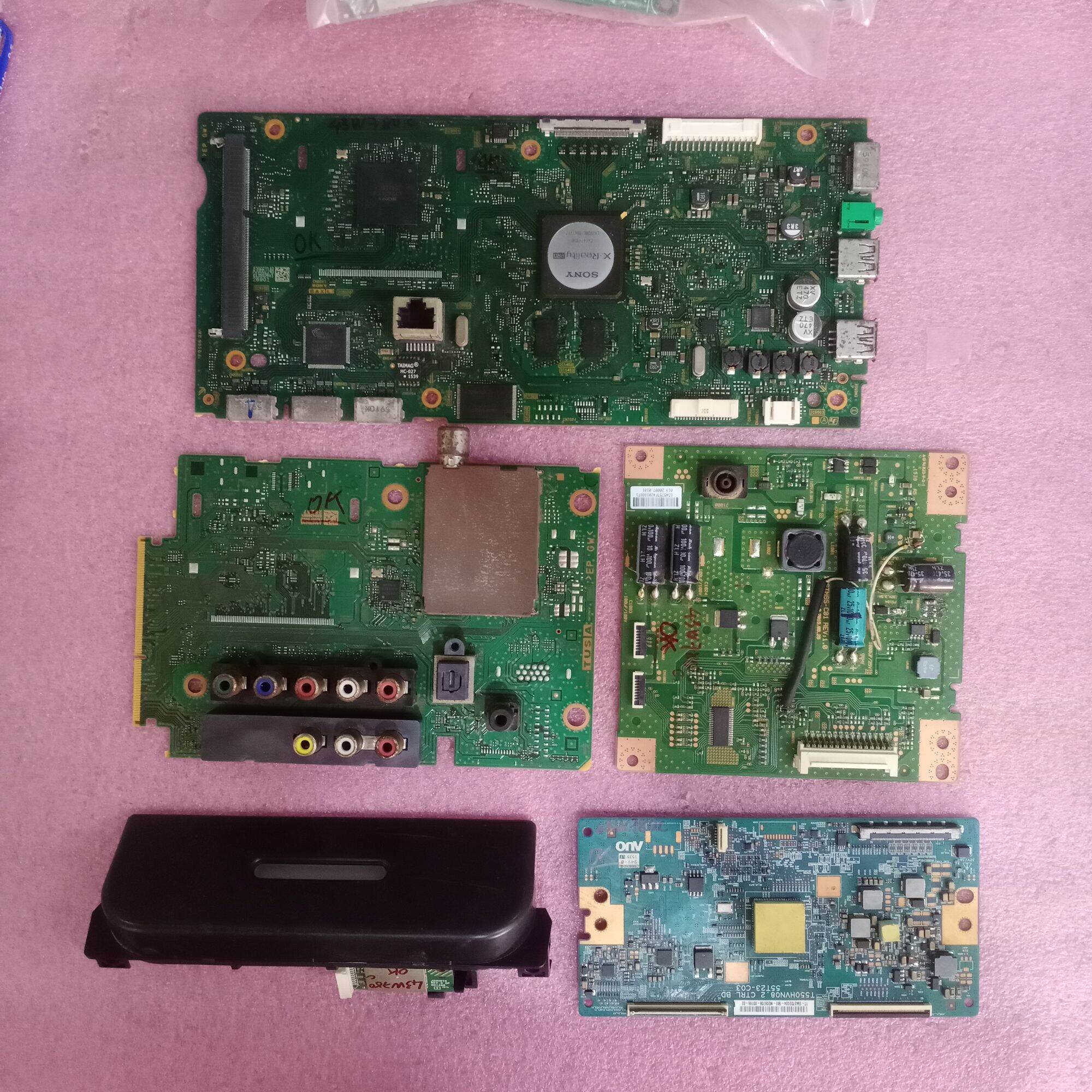 Bo mạch tivi Sony 43W780C,bo xử lý, khiển, nguồn, main chính, chủ,Tcon,cao áp, cụm wifi