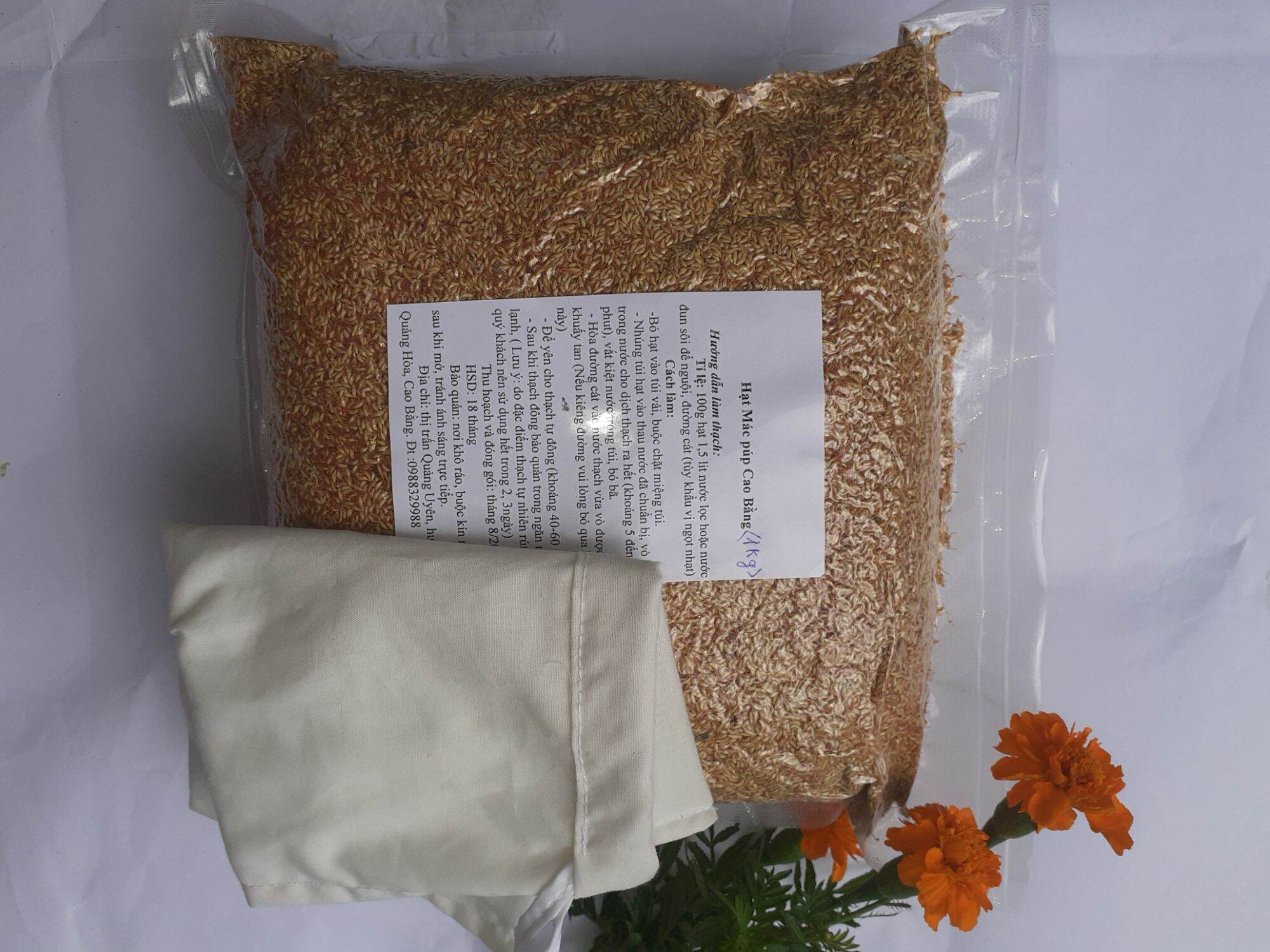 Hạt mác púp - hạt bông cỏ (1kg) kèm túi lọc