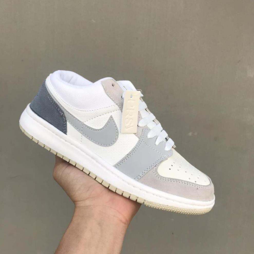 Giày thể thao sneaker Jordan 1 xám xanh thấp cổ sale