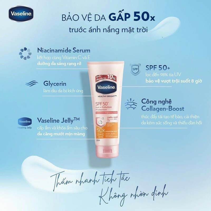 [Vaseline] Dưỡng Thể Vaseline Essential Healing (Màu Vàng)