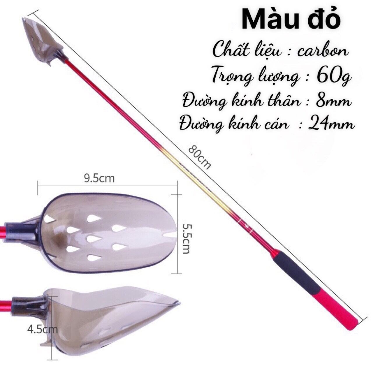 gậy vẩy mồi Có các size 80 1 m 1, m2