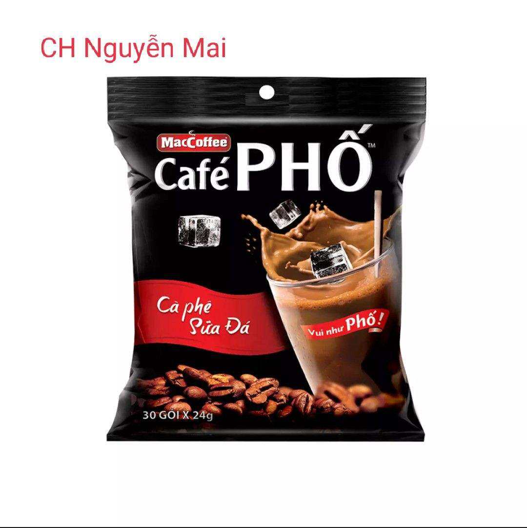 Cà Phê Phố - Bịch 30 Gói Cà Phê Sữa Đá MacCoffee Cafe Phố