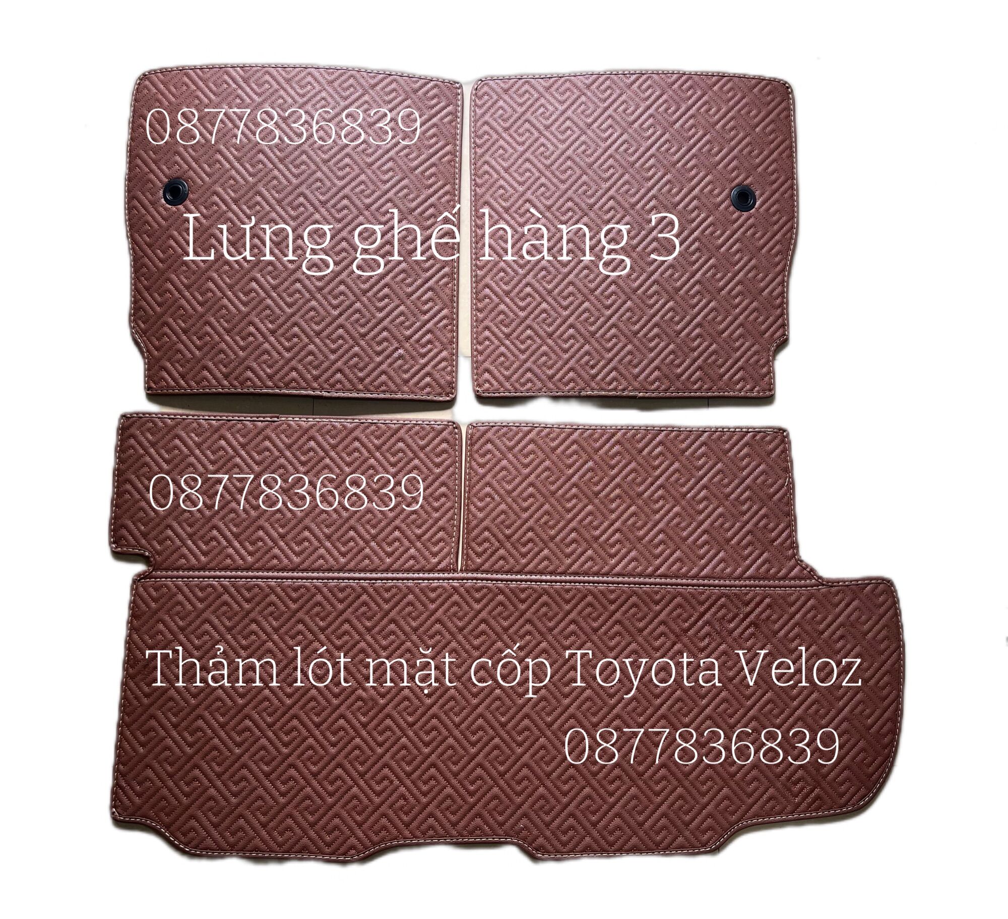 Thảm lót mặt cốp + lưng ghế hàng 3 của Toyota Veloz, Avanza