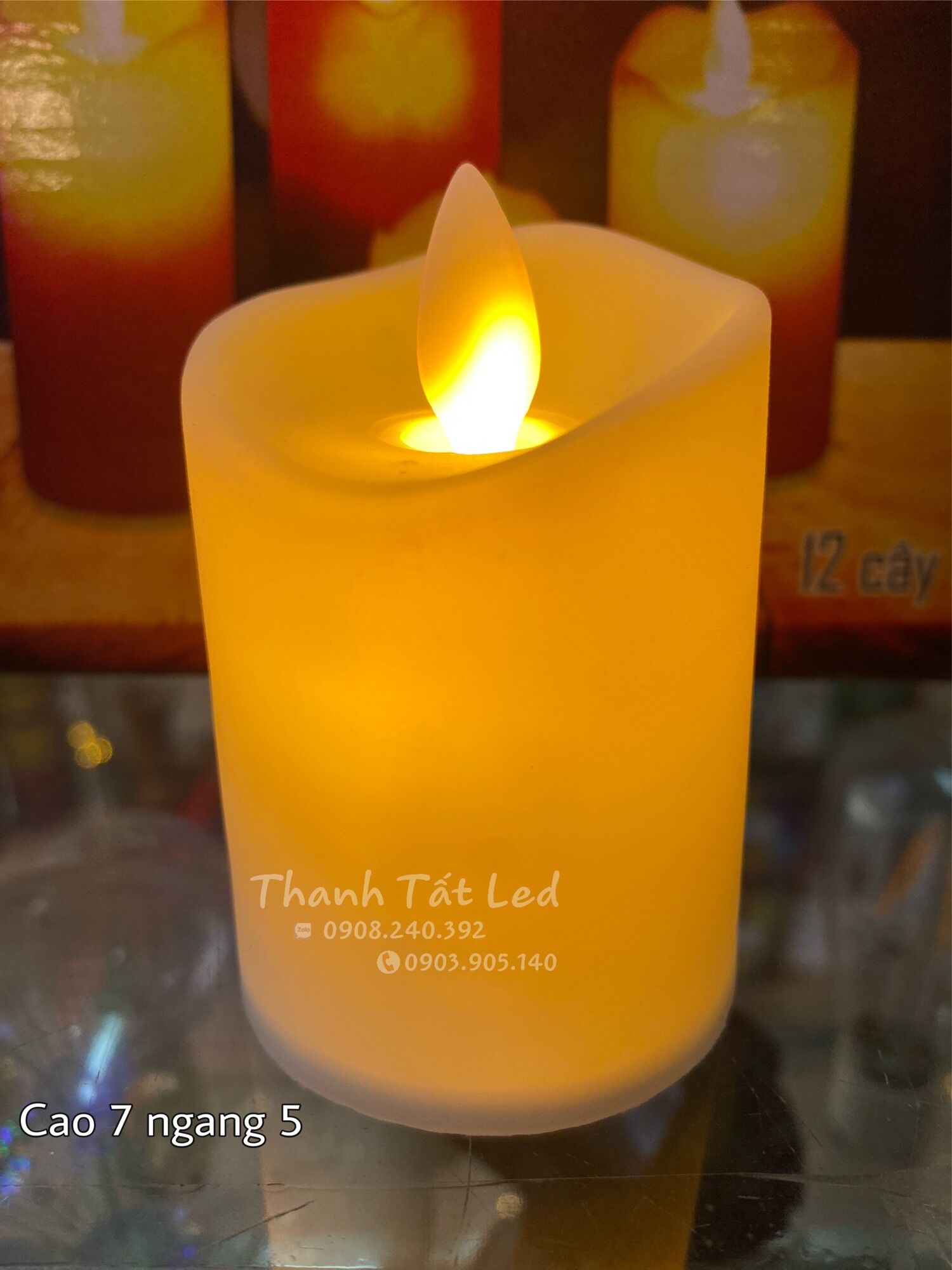 Nến điện tử tim lắc cao cấp