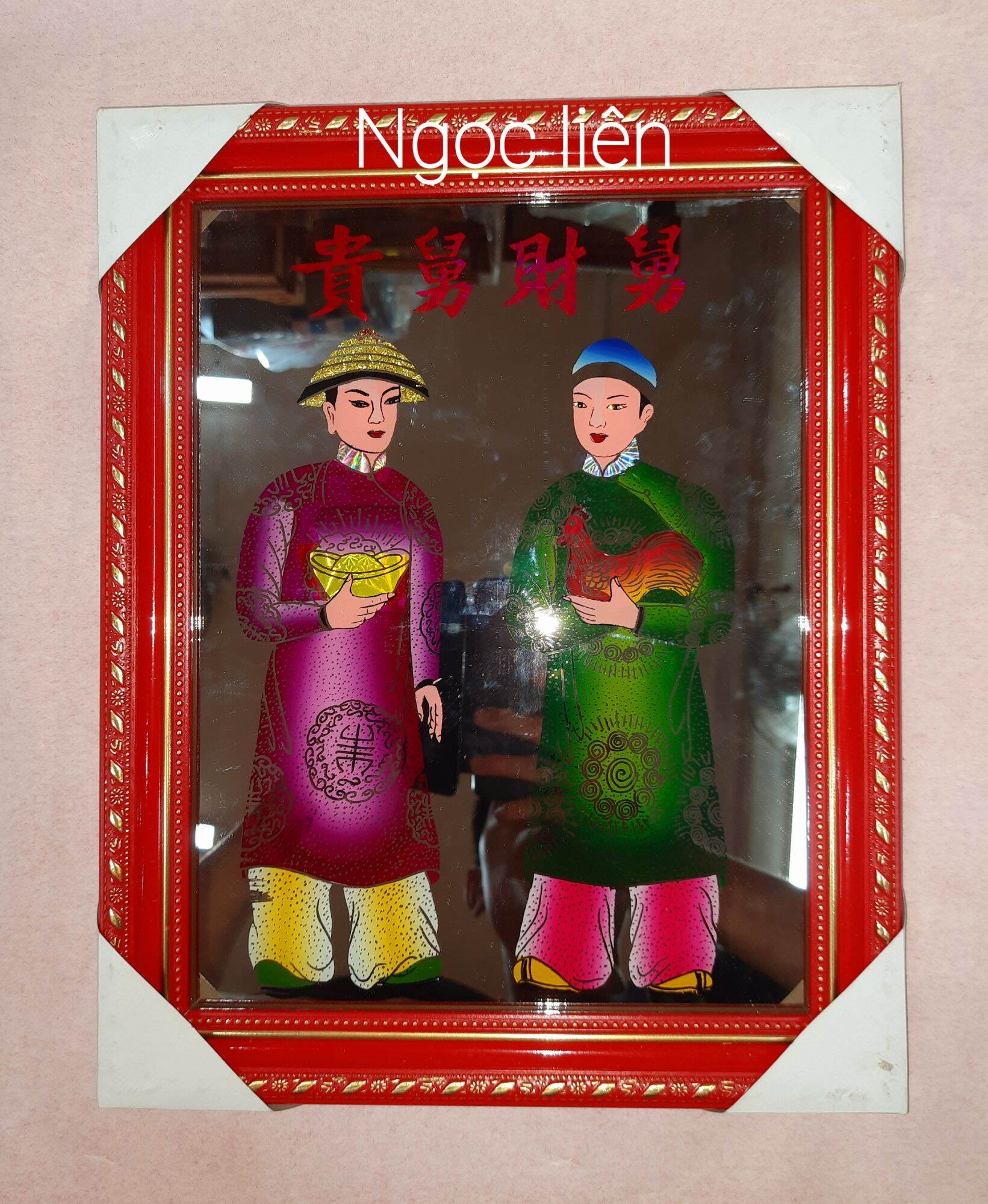 Bài vị thờ cậu tài - cậu quý độ mạng nam 28cm × 35cm