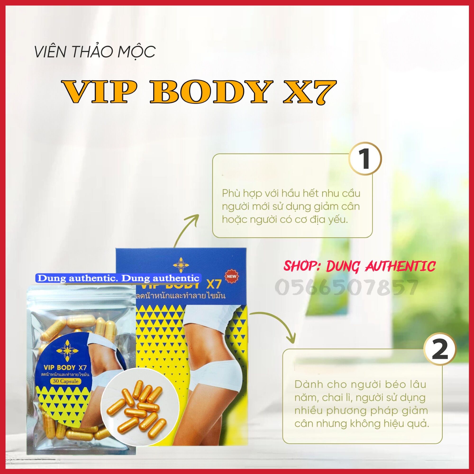 Giảm cân tiêu mỡ vip body x7 thái lan phiên bản giảm siêu mạnh