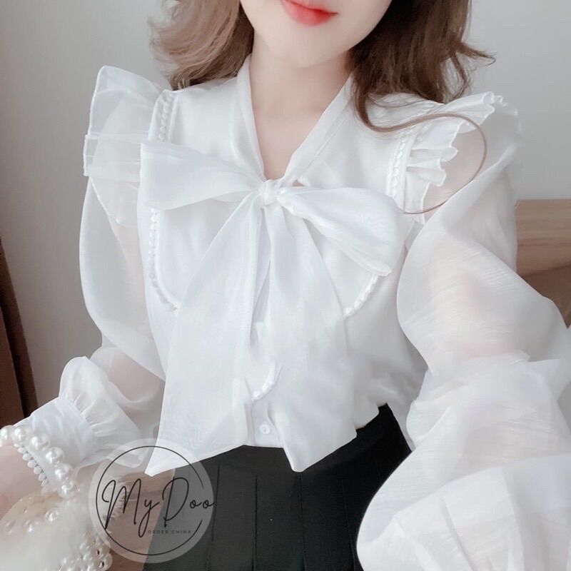 Áo sơ mi nữ tiểu thư tay bồng