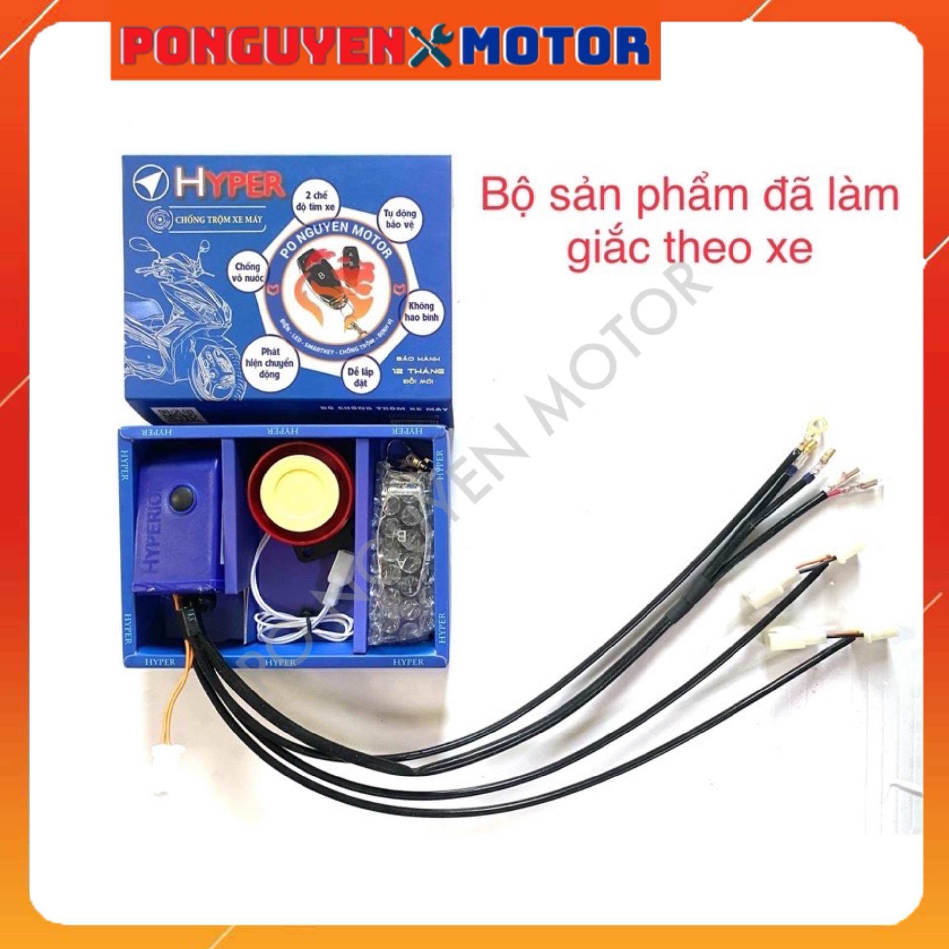 BỘ KHÓA CHỐNG TRỘM XE MÁY HYPER MVS LẮP ĐẶT FULL GIẮC CẮM CHO TỪNG DÒNG XE