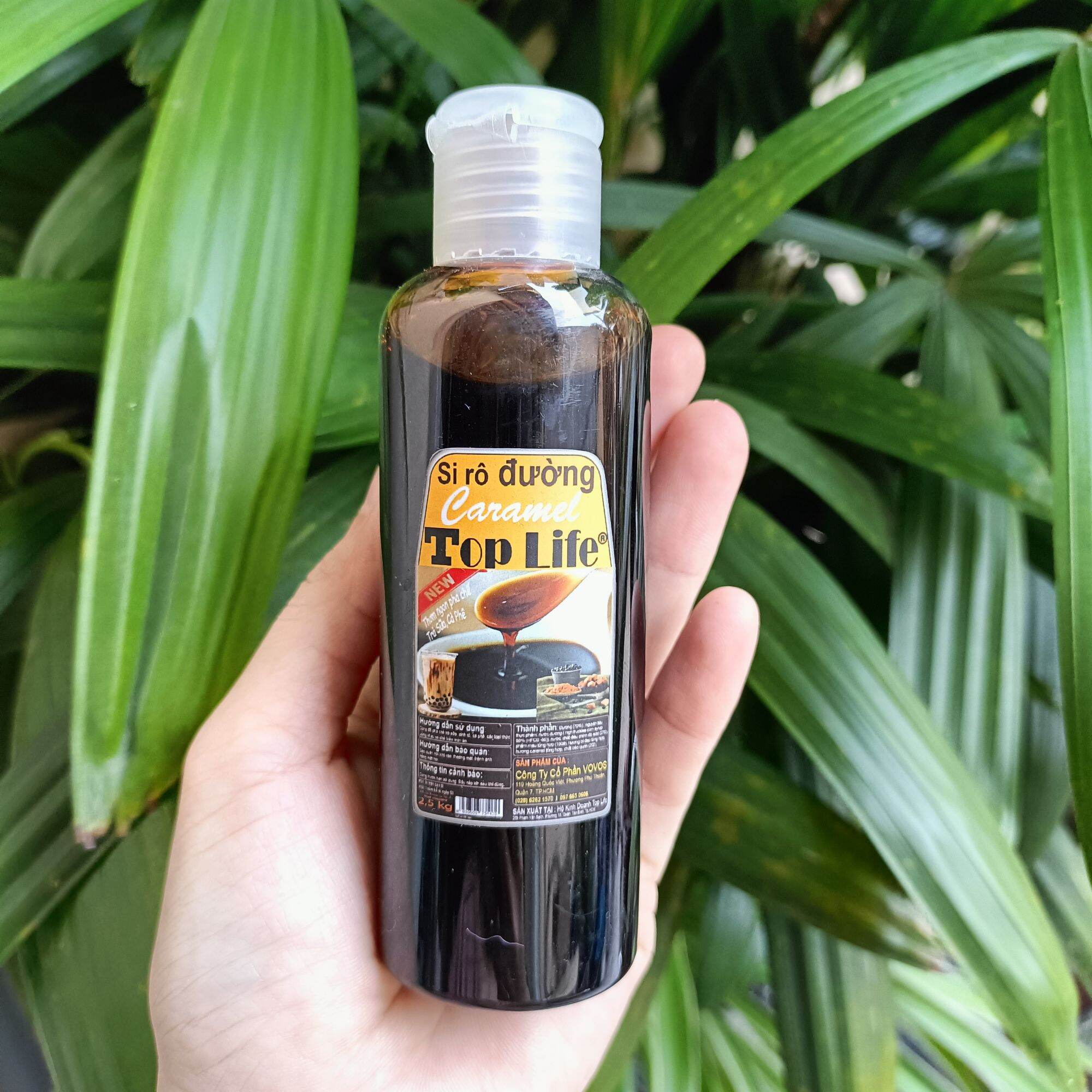 Siro đường đen Caramel Toplife bình 2.5kg (Caramel Brown Sugar Syrup 2.5kg)