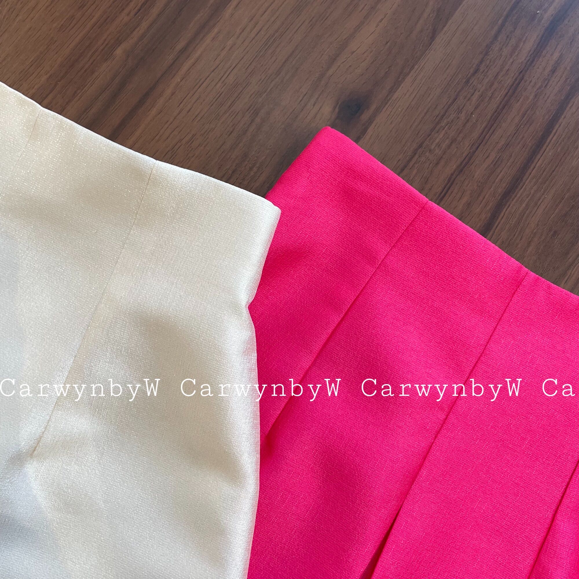 CarwynbyW - Chân Váy Tafta Chữ A Xếp Ly (Có Túi/Lót)