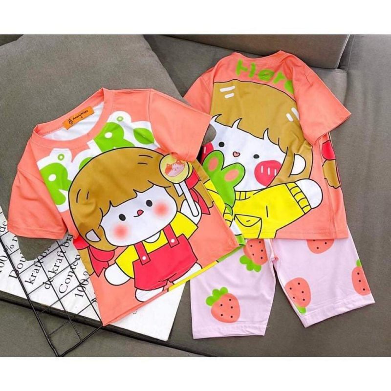 Bộ thun lạnh 3d cho bé yêu size 22-40kg
