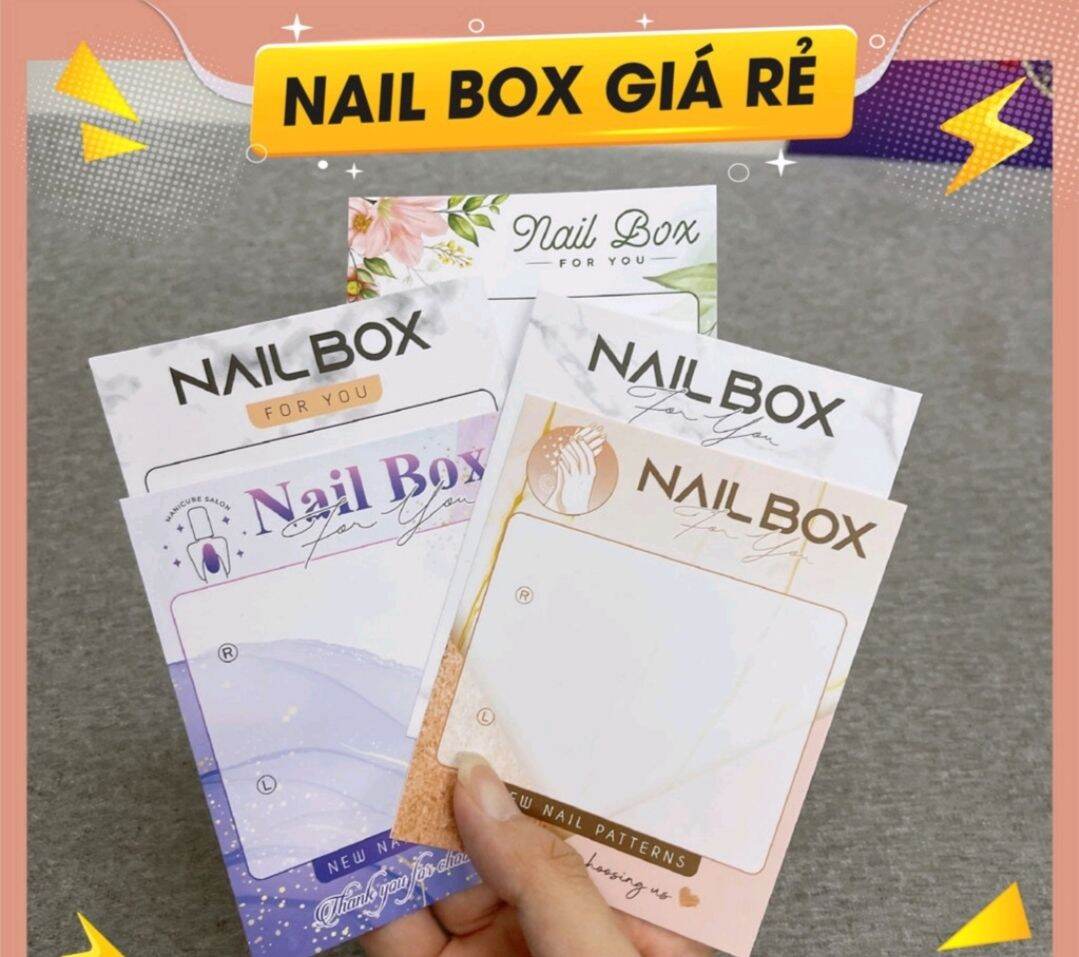 Bìa Nail Box Gắn Móng Giả Thiết Kế- 2k/2 tấm