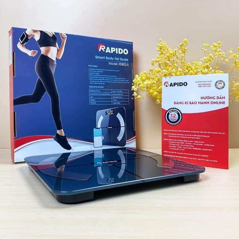 Cân sức khỏe thông minh Rapido RSB02-S (Có bluetooth)