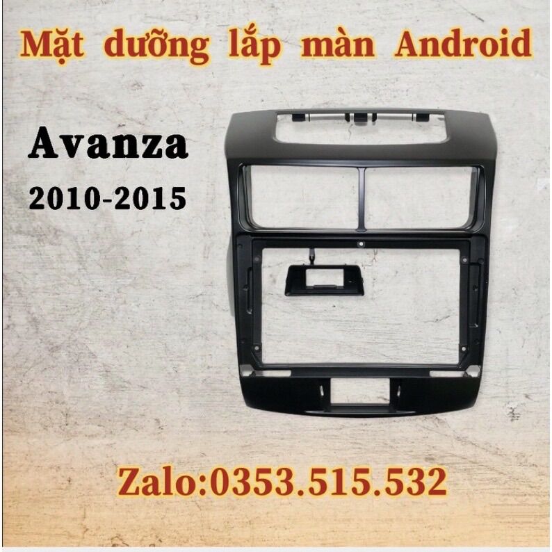 Mặt Dưỡng Toyota Avanza 2010 - 2015, 9 inch kèm jack nguồn zin