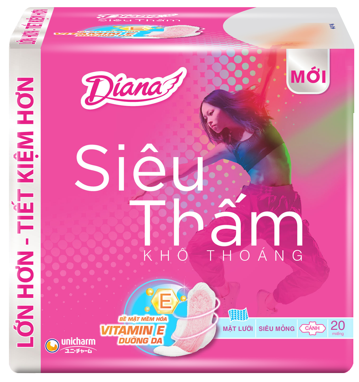 1 gói bvs diana siêu mỏng cánh 20 miếng