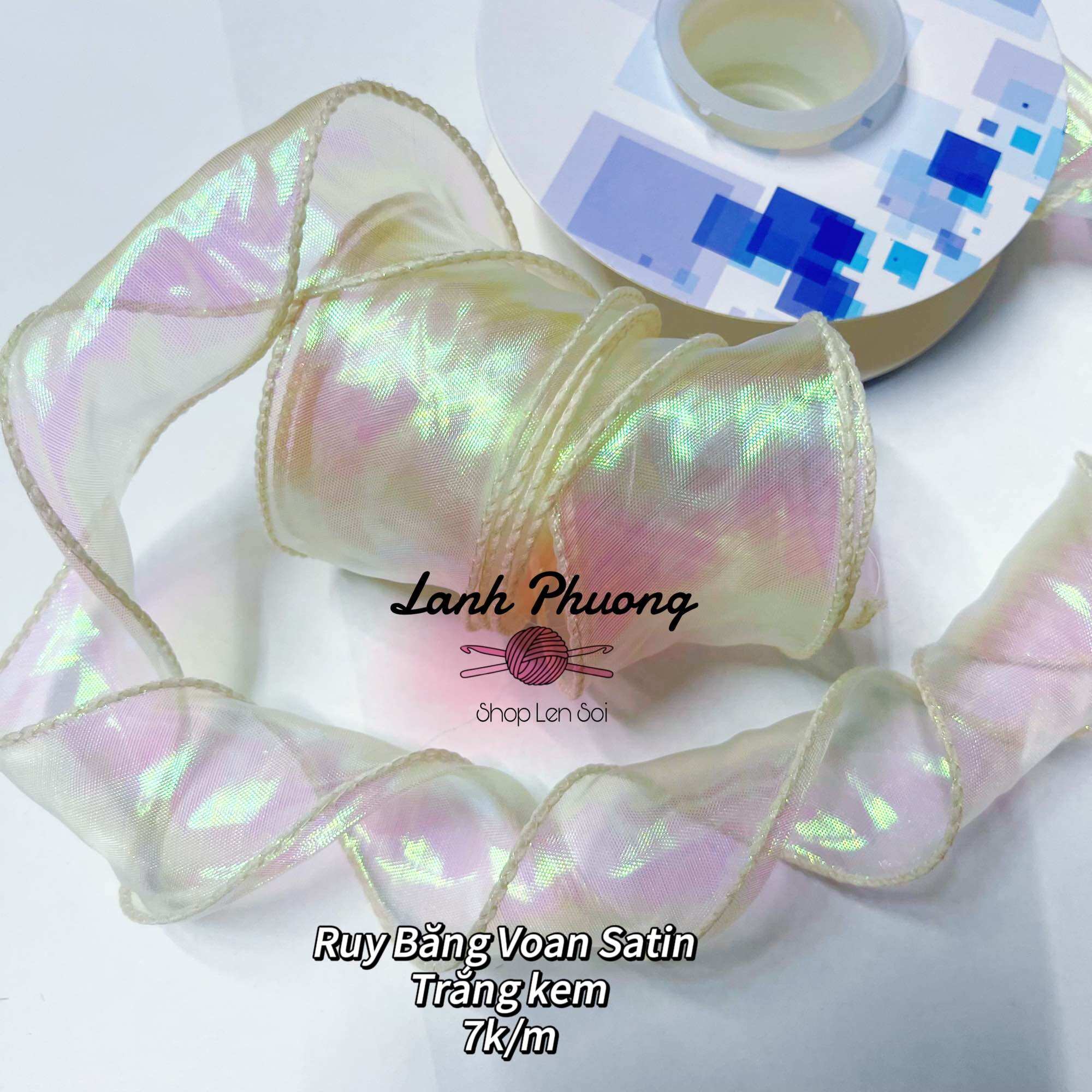 Ruy Băng Voan Satin Bản 4cm ( 3met)