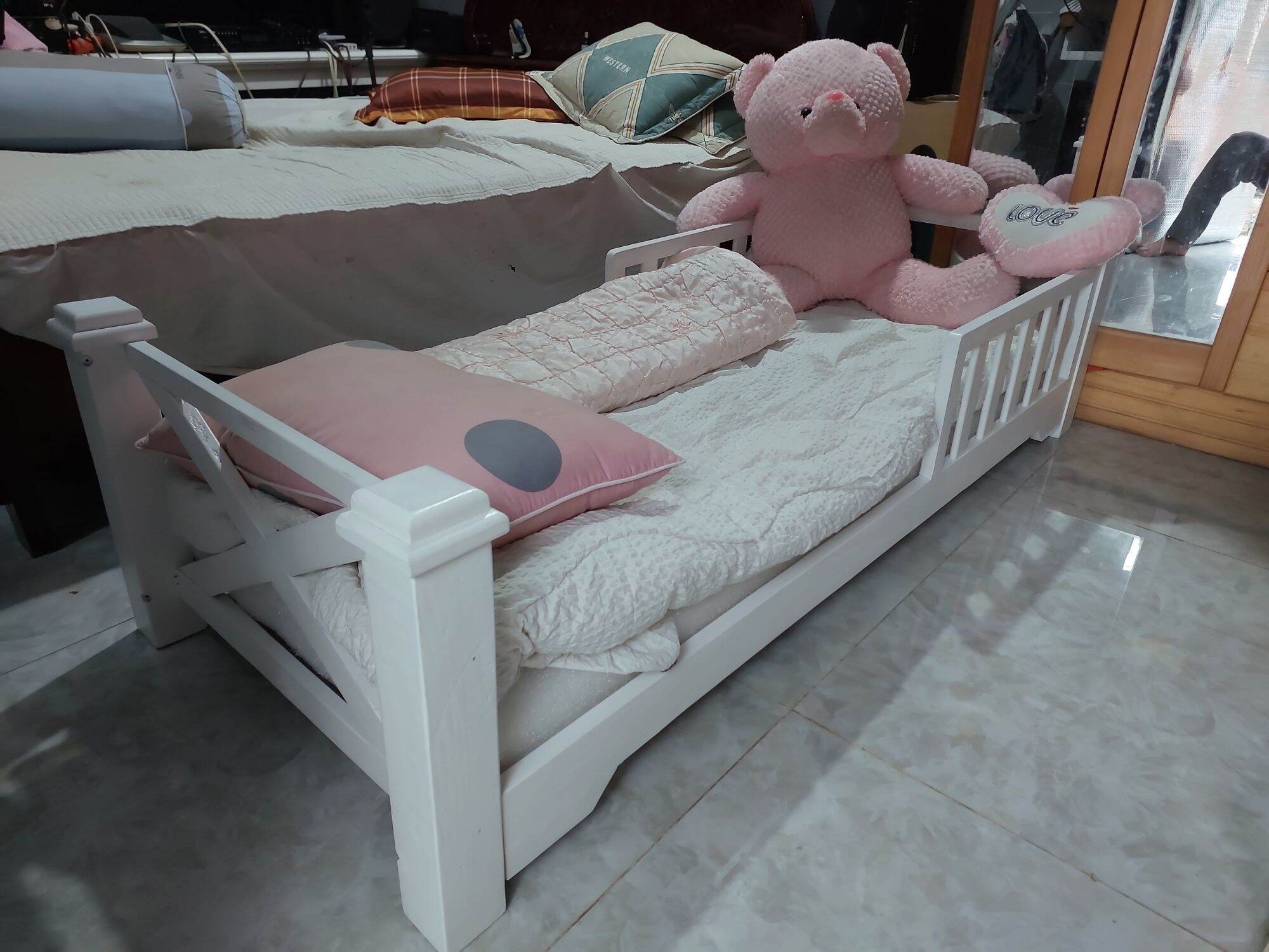 Giường gỗ trẻ em ngang 70cm x160cm