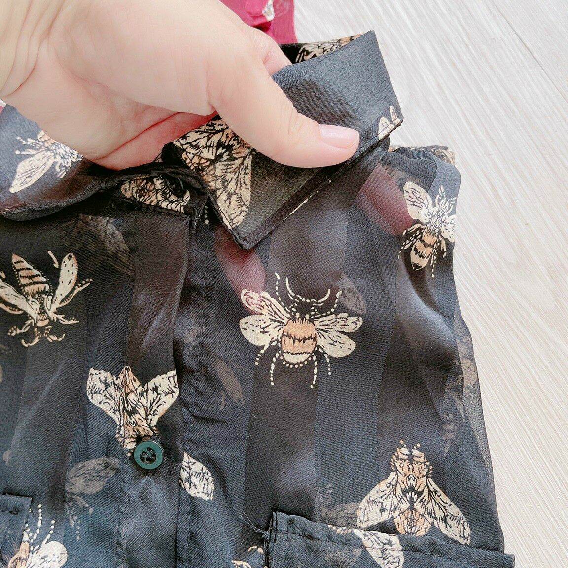 ÁO SƠ MI LỤA CON ONG