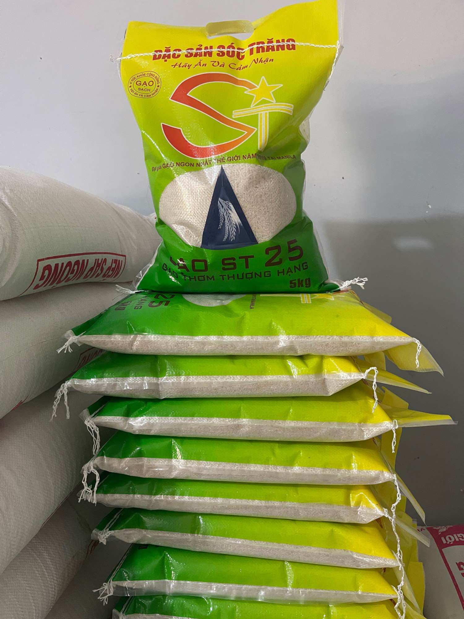 Gạo thơm st25 túi 5kg