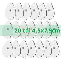 10/20 Chiếc Gel Silicone Miếng Dán Điện Cực Tự Dính Cho TENS EMS Máy Vải Không Dệt Thay Thế Máy Mát Xa 4 Kích Cỡ Có Sẵn