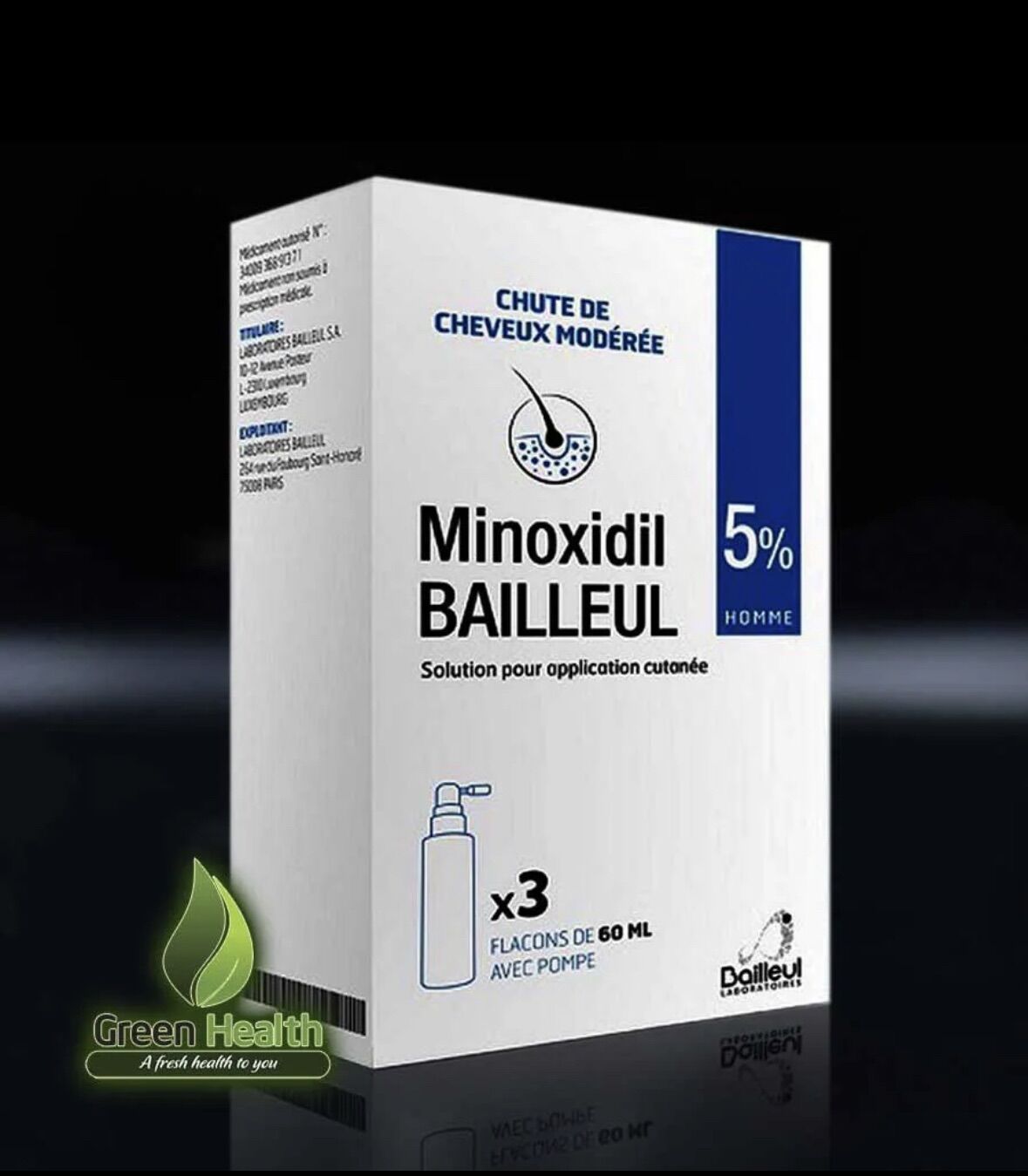 1 Chai Xịt mọc tóc Minoxidil Bailleul 2%, 5% BILL PHÁP NGĂN RỤNG TÓC, KÍCH THÍCH MỌC TÓC