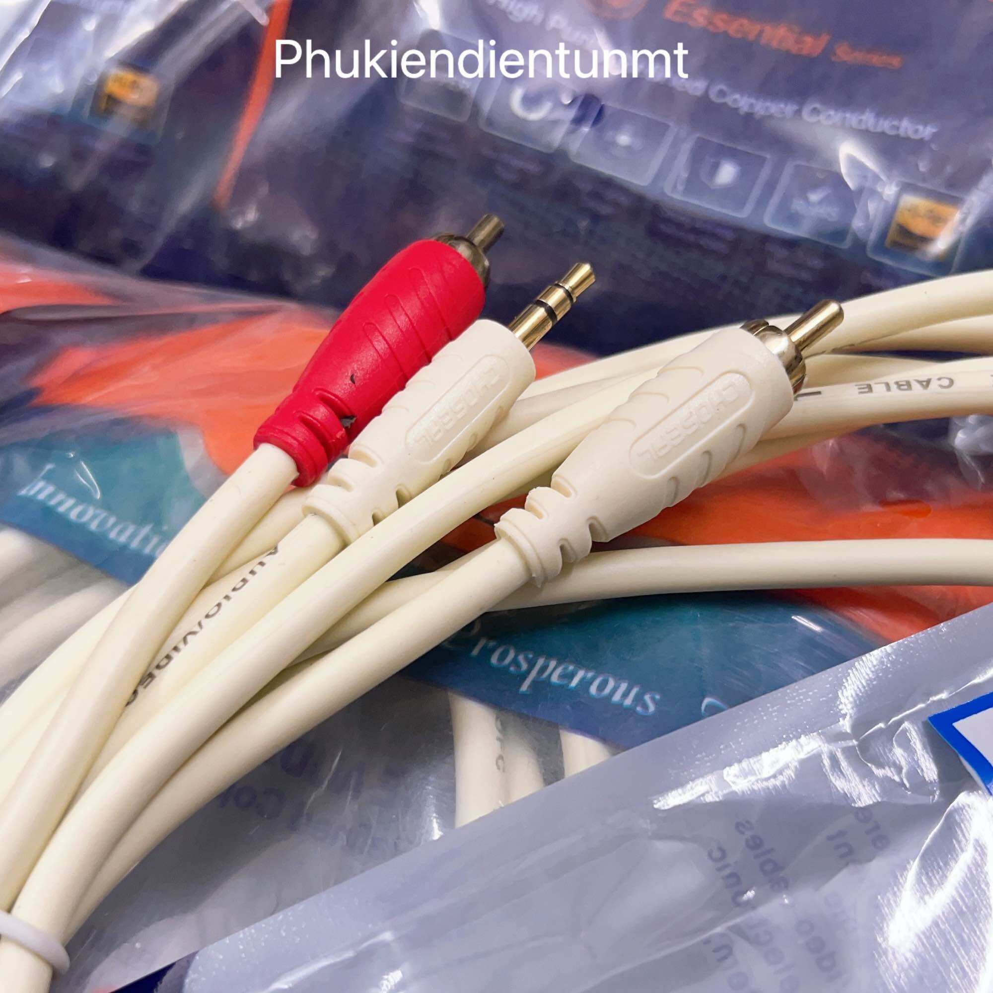 1.8m/3m/5m/10m/Dây cáp 3.5 ra 2AV choseal