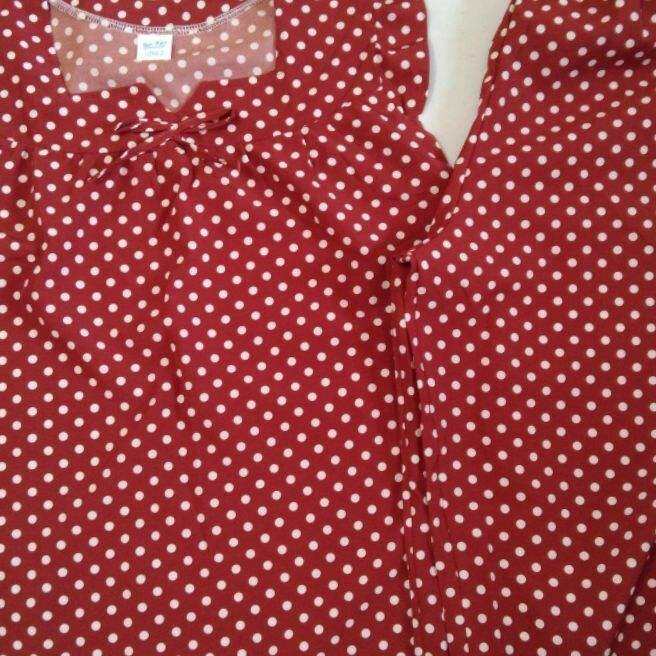 Đồ bộ nữ màu cam đất chấm bi bigsize, đồ bộ lửng mặc ở nhà mùa hè, vải lụa mago cao cấp hoa nhí có đủ size từ 40kg đến 60kg