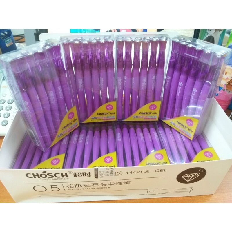 Hộp 12 cây bút kim cương mực tím