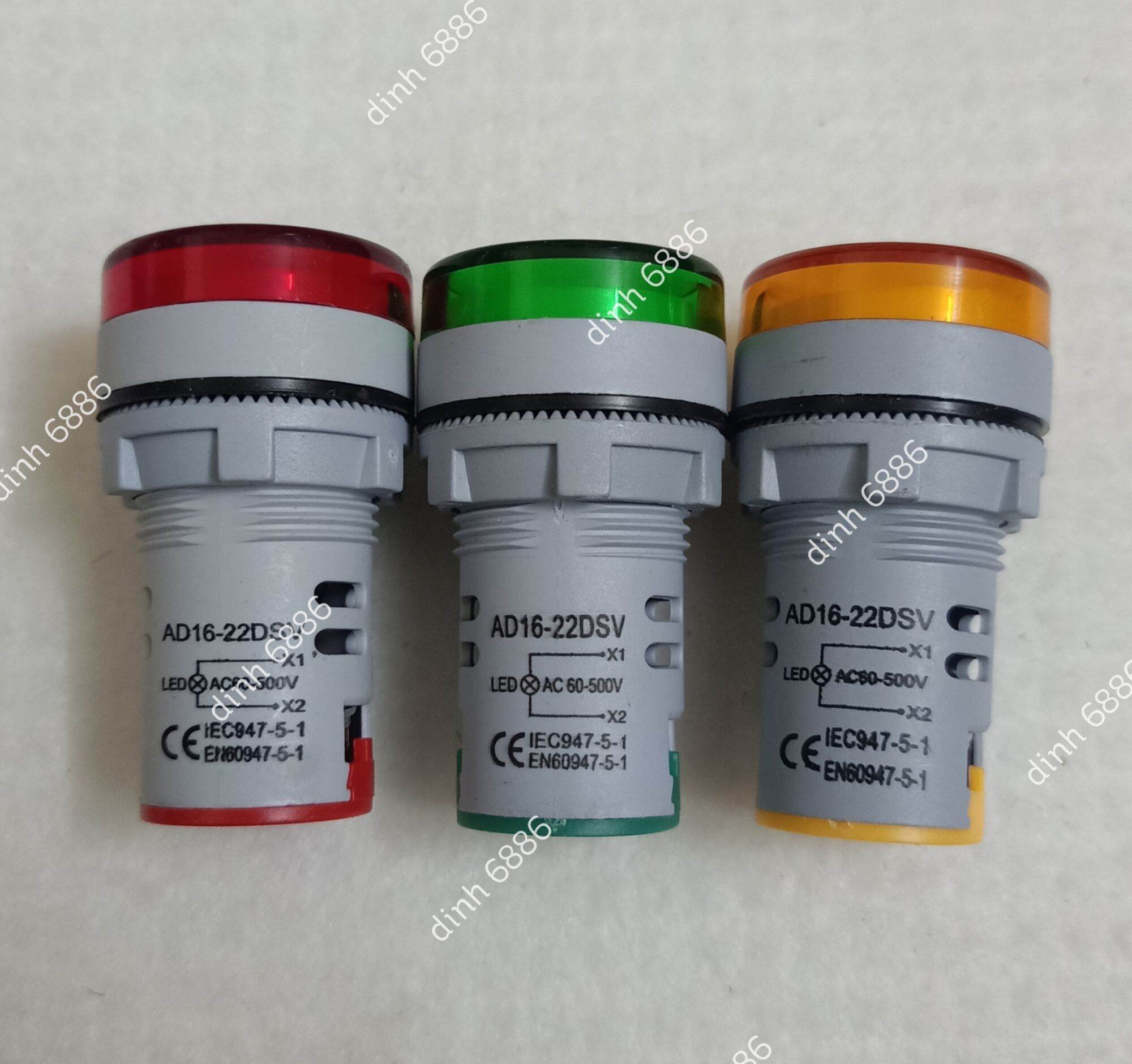 đèn báo volt, đèn báo hiển thị điện áp phi 22mm