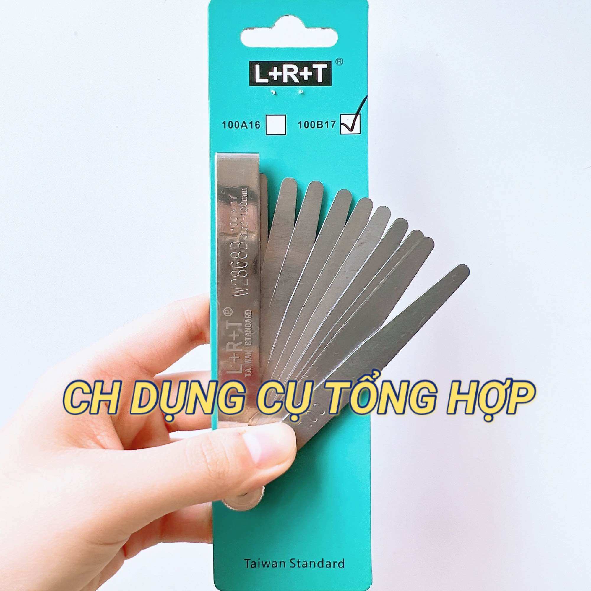 Thước căn lá/ thước căn lá chỉnh cò xupap 17 lá 100b17 đài loan l+r+t