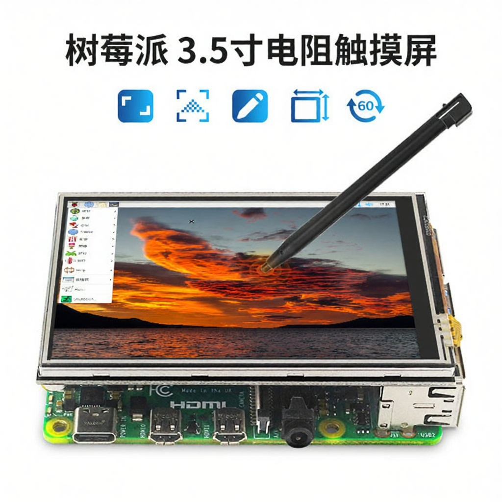 Touch Display 3.5 Inch Screen Raspberry Pi Display 60FPS Giá 355,000 Đồng*Miễn phí vận chuyển