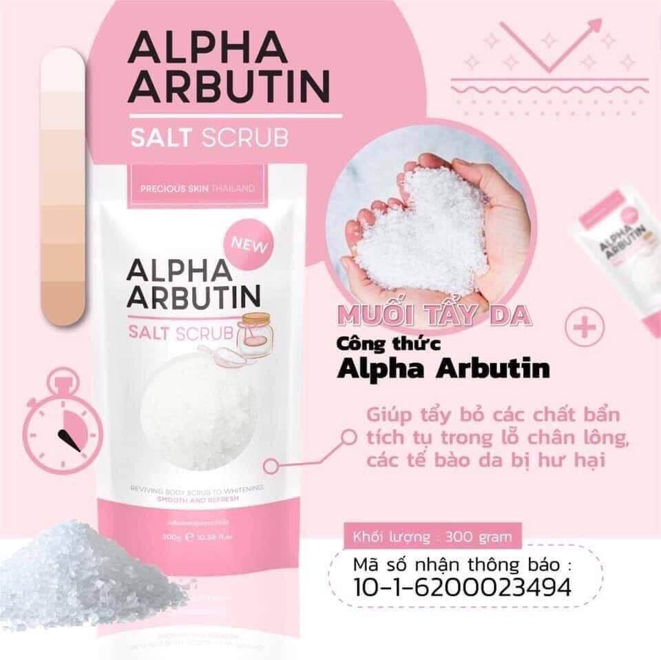 [Hcm]Muối Tắm Trắng Tẩy Da Chết Alpha Arbutin