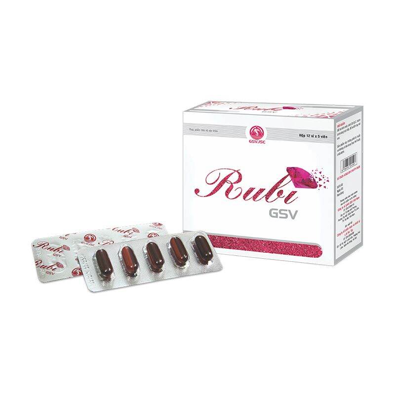 Viên uống hỗ trợ làm đẹp da Rubi GSV