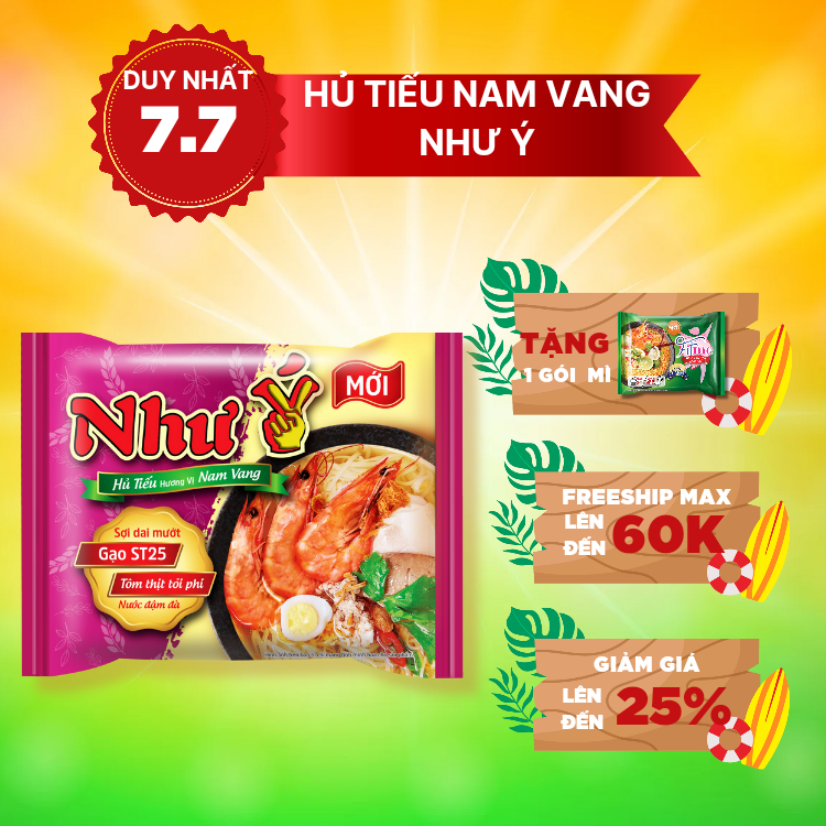 Thùng 30 Gói Hủ Tiếu Nam Vang Như Ý 60g/gói